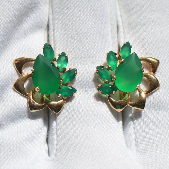 Серьги с английским замком из красного золота