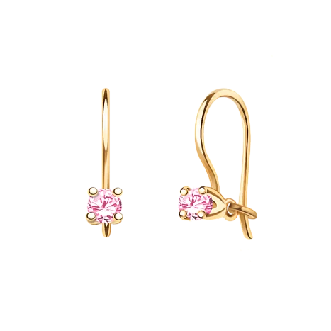 Серьги детские из красного золота