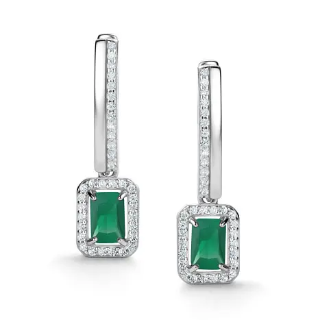 Серьги подвесные из серебра