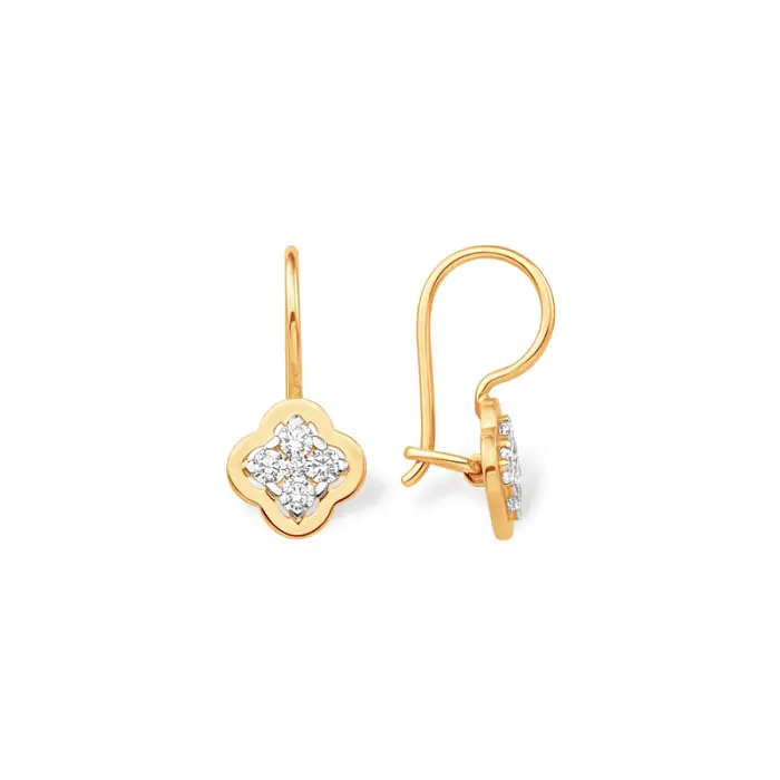 Серьги детские из красного золота