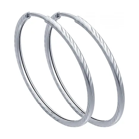 Серьги конго из серебра