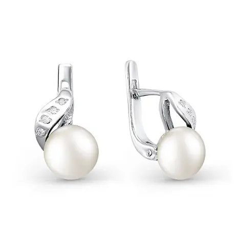 Серьги с английским замком из серебра