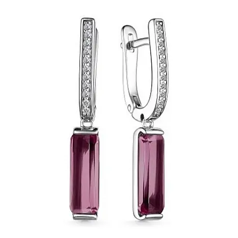 Серьги подвесные из серебра