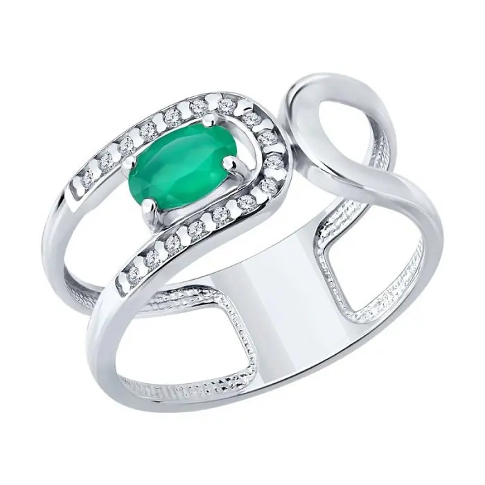 Кольцо декоративное из серебра