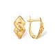 Серьги с английским замком из красного золота