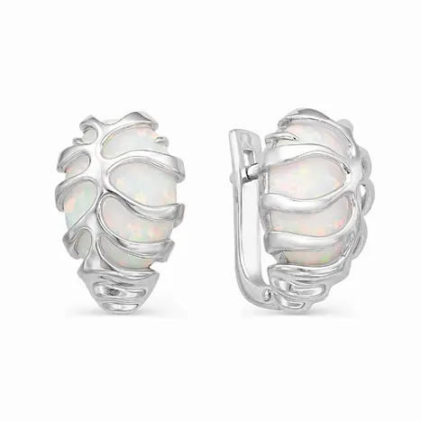 Серьги с английским замком из серебра