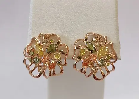 Серьги с английским замком из позолоты