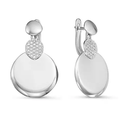 Серьги с английским замком из серебра