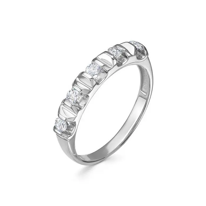 Кольцо декоративное из белого золота