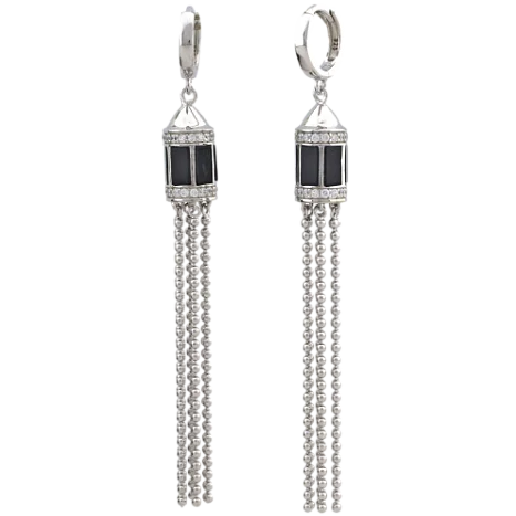 Серьги подвесные из серебра