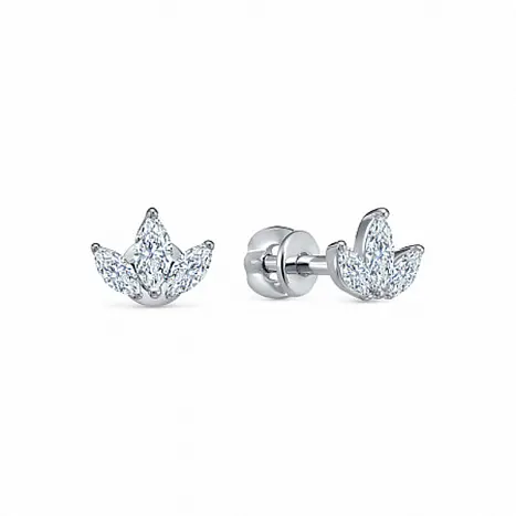Серьги пуссеты из серебра