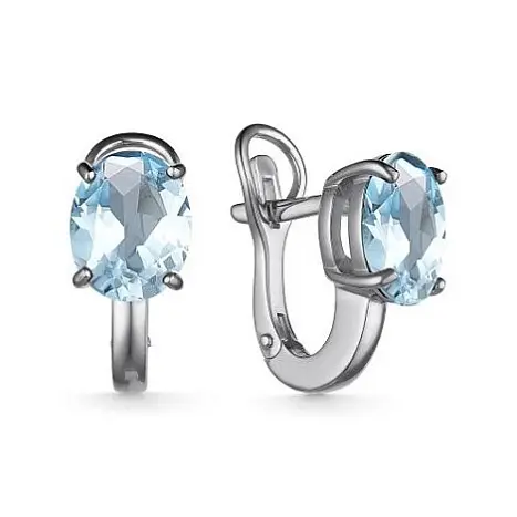 Серьги с английским замком из серебра