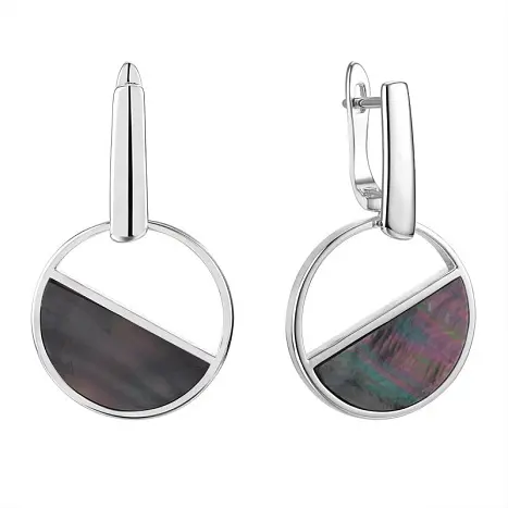 Серьги подвесные из серебра