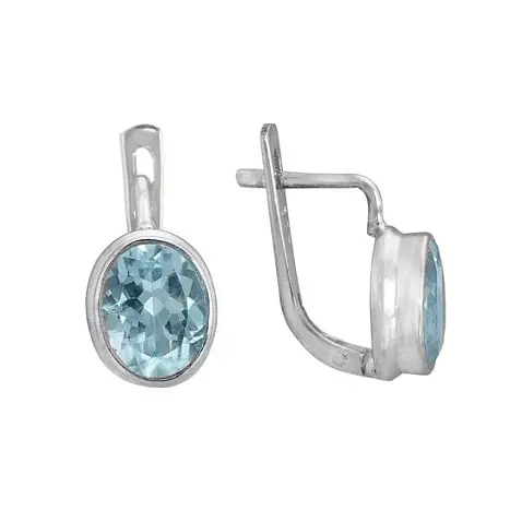 Серьги с английским замком из серебра