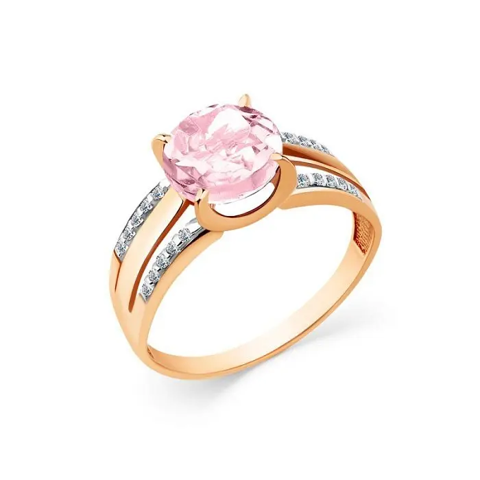 Кольцо декоративное из красного золота