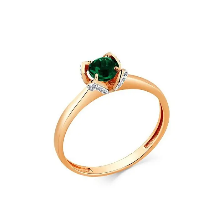 Кольцо декоративное из красного золота