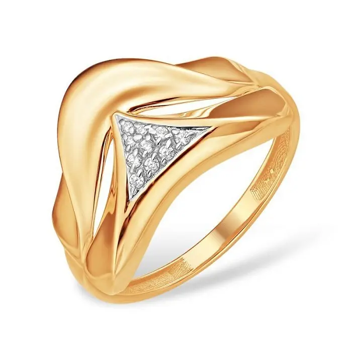 Кольцо декоративное из красного золота