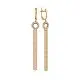 Серьги подвесные из комбинированного золота