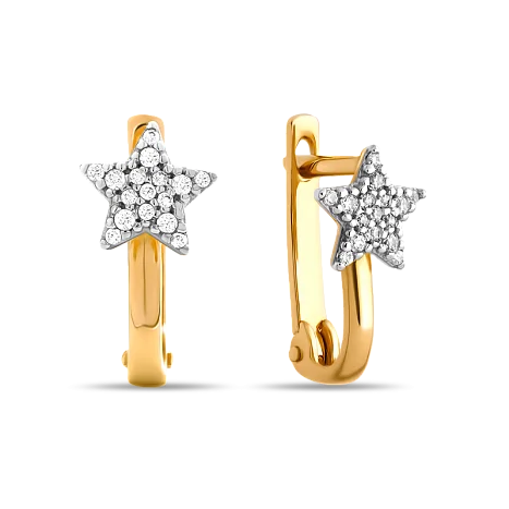 Серьги детские из красного золота