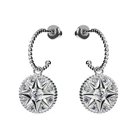 Серьги пуссеты из серебра