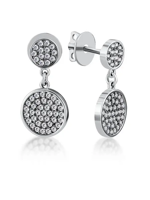 Серьги пуссеты из серебра
