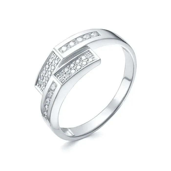 Кольцо декоративное из белого золота