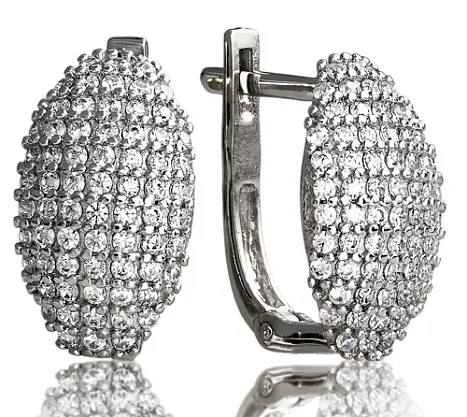Серьги с английским замком из серебра