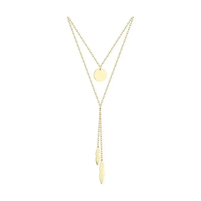 Цепь колье из красного золота