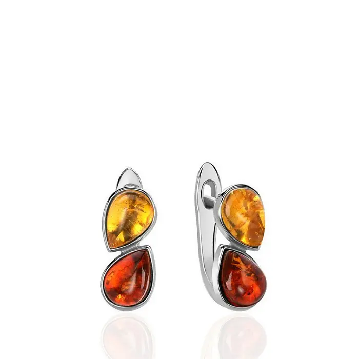 Серьги с английским замком из серебра
