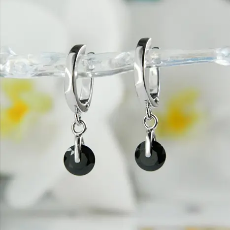 Серьги подвесные из серебра