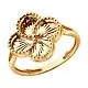 Кольцо декоративное из красного золота