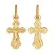 Подвеска крест из красного золота