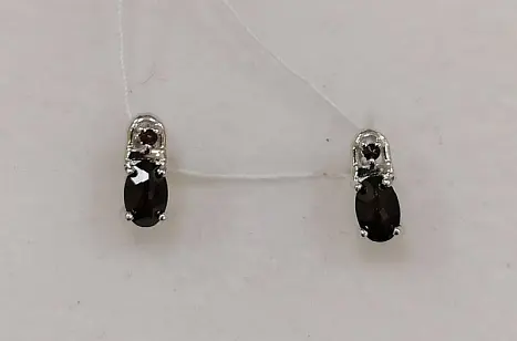 Серьги пуссеты из серебра