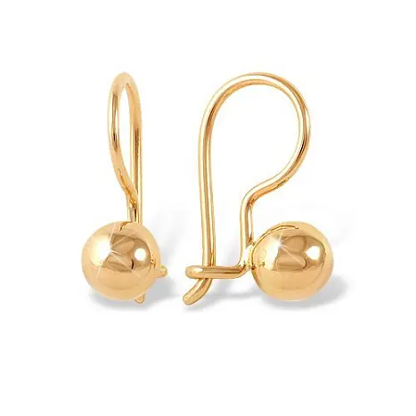 Серьги детские из красного золота