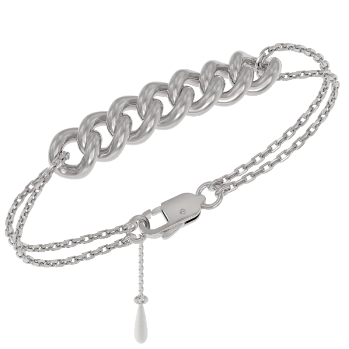 Браслет декоративный из серебра