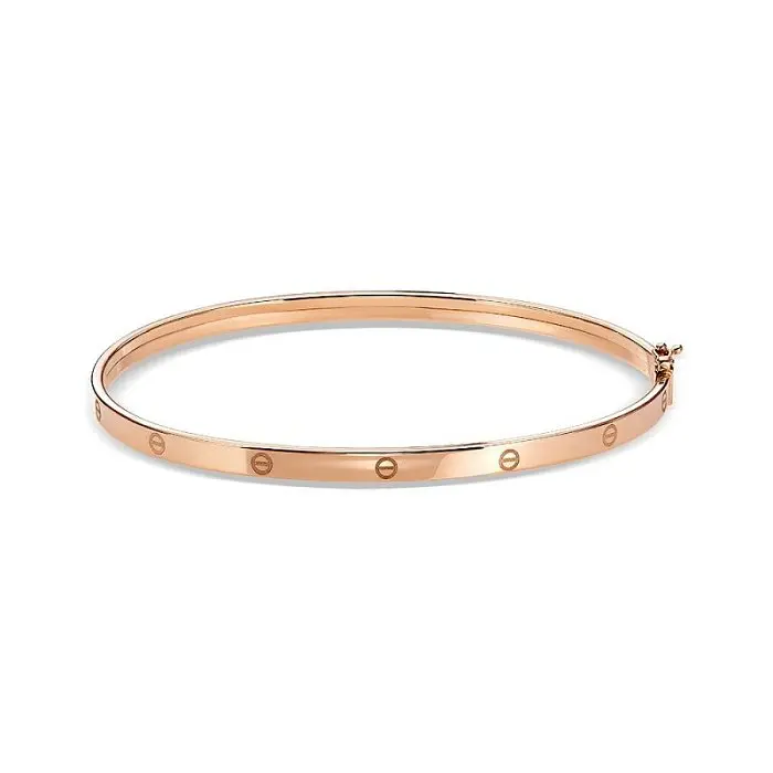 Браслет жесткий из красного золота