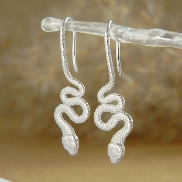 Серьги петельки из серебра
