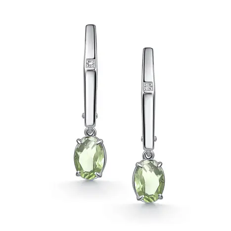 Серьги подвесные из серебра