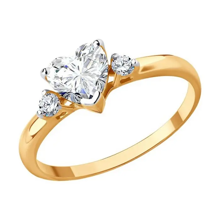 Кольцо декоративное из красного золота