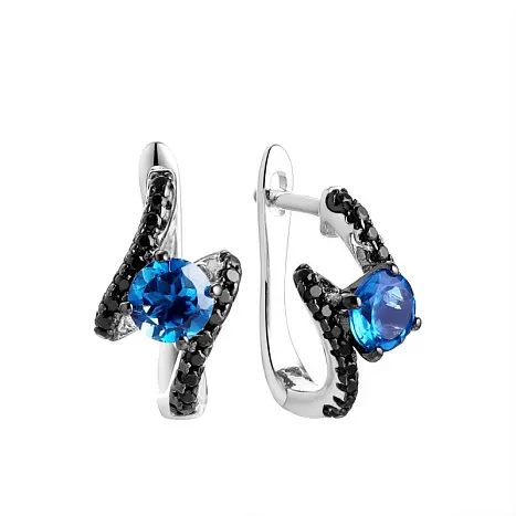 Серьги с английским замком из серебра