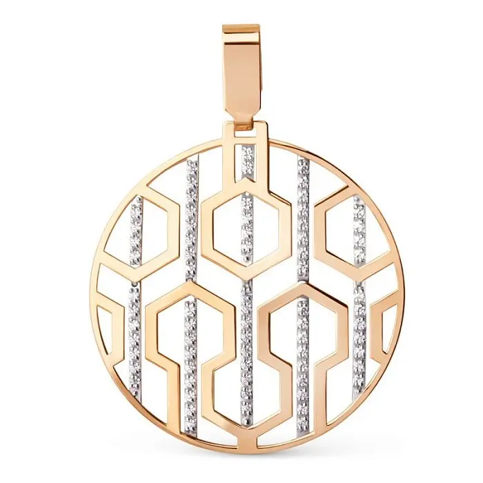 Подвеска декоративная из красного золота