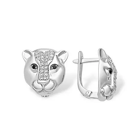 Серьги с английским замком из серебра