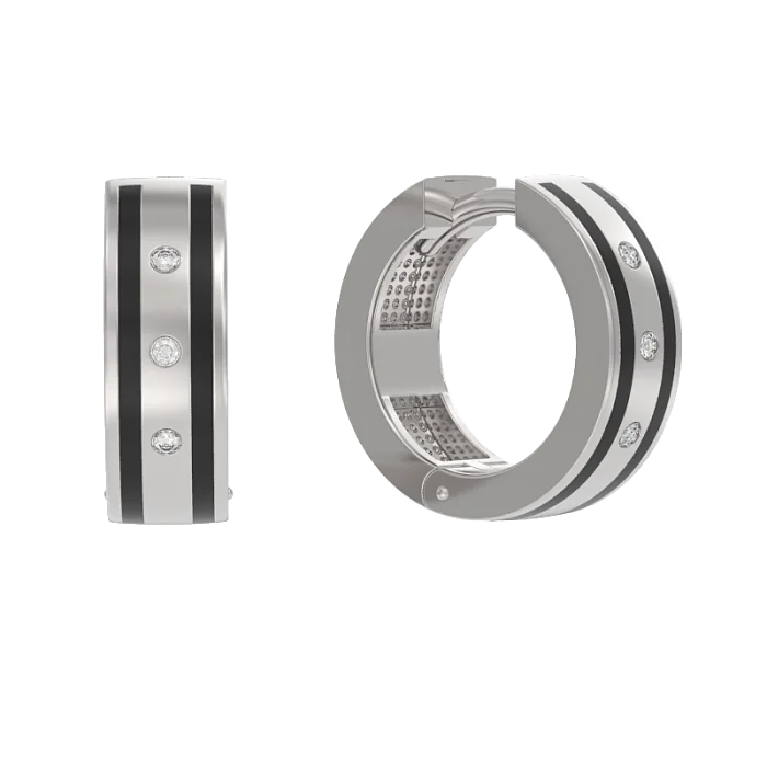 Серьги с английским замком из серебра