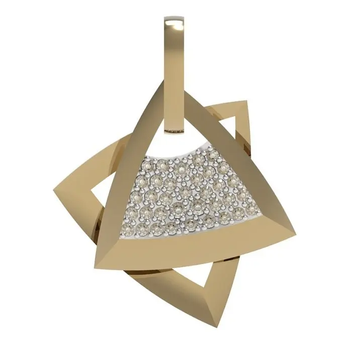 Подвеска декоративная из красного золота