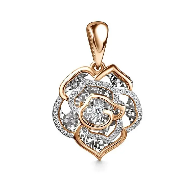 Подвеска декоративная из комбинированного золота