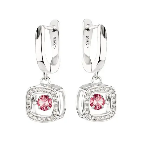 Серьги подвесные из серебра