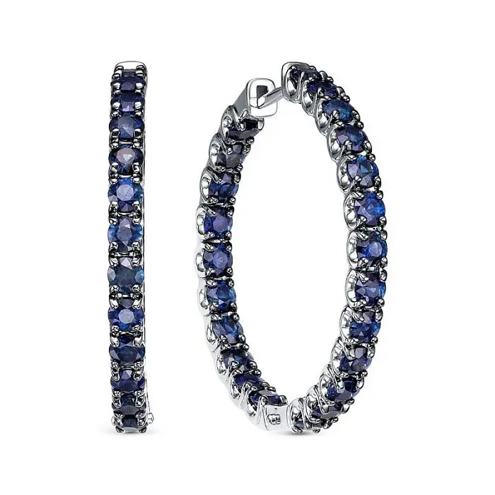 Серьги конго из красного золота