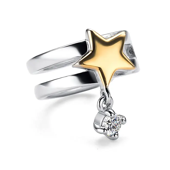 Серьги каффы из серебра