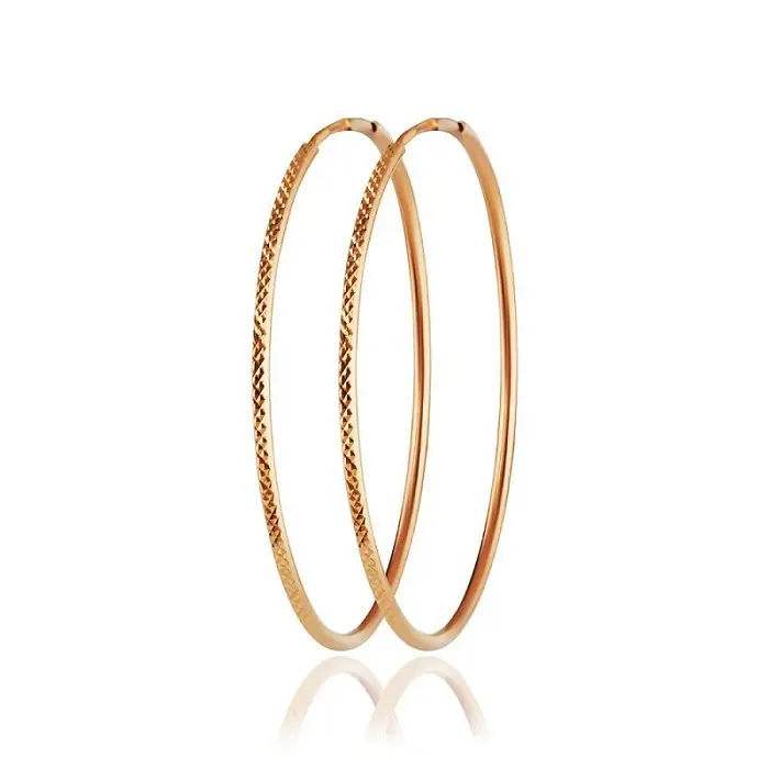 Серьги конго из красного золота