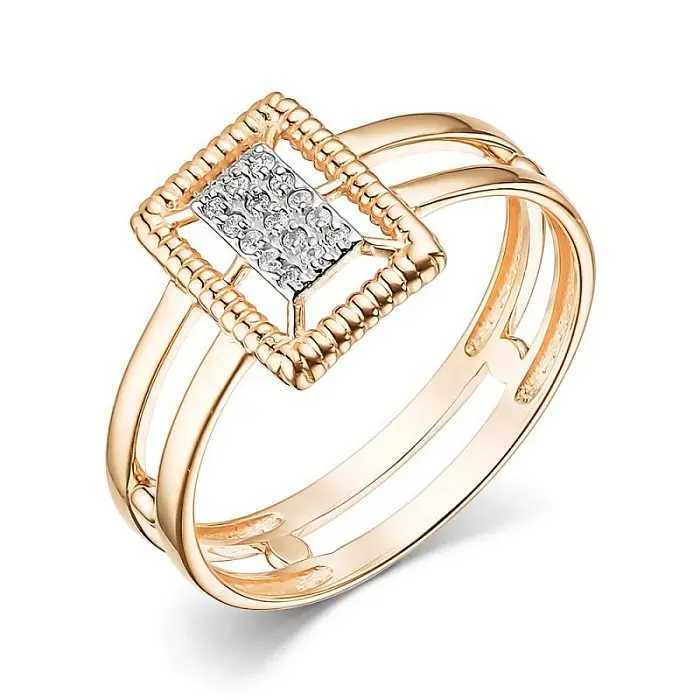 Кольцо декоративное из красного золота